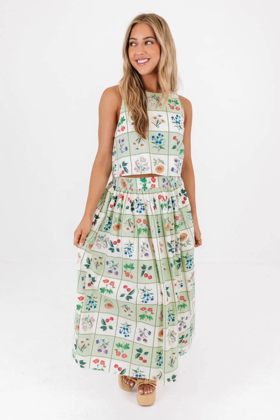 Fresh Pick Midi Skirt - Green sold by The Impeccable Pig product image thumbnail 3