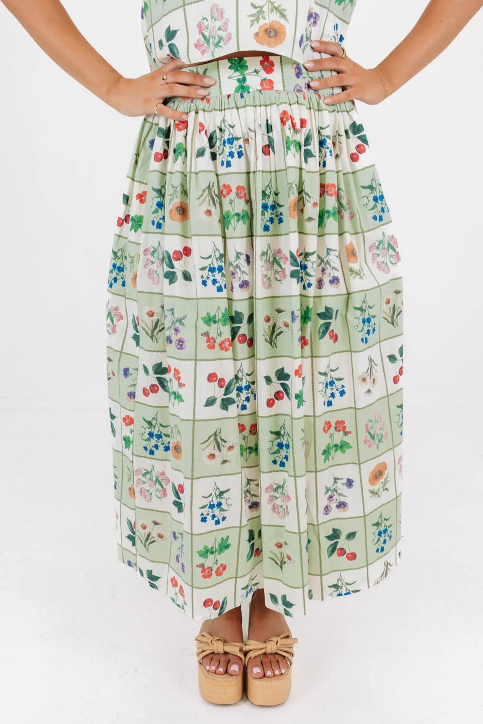 Fresh Pick Midi Skirt - Green sold by The Impeccable Pig product image thumbnail 2