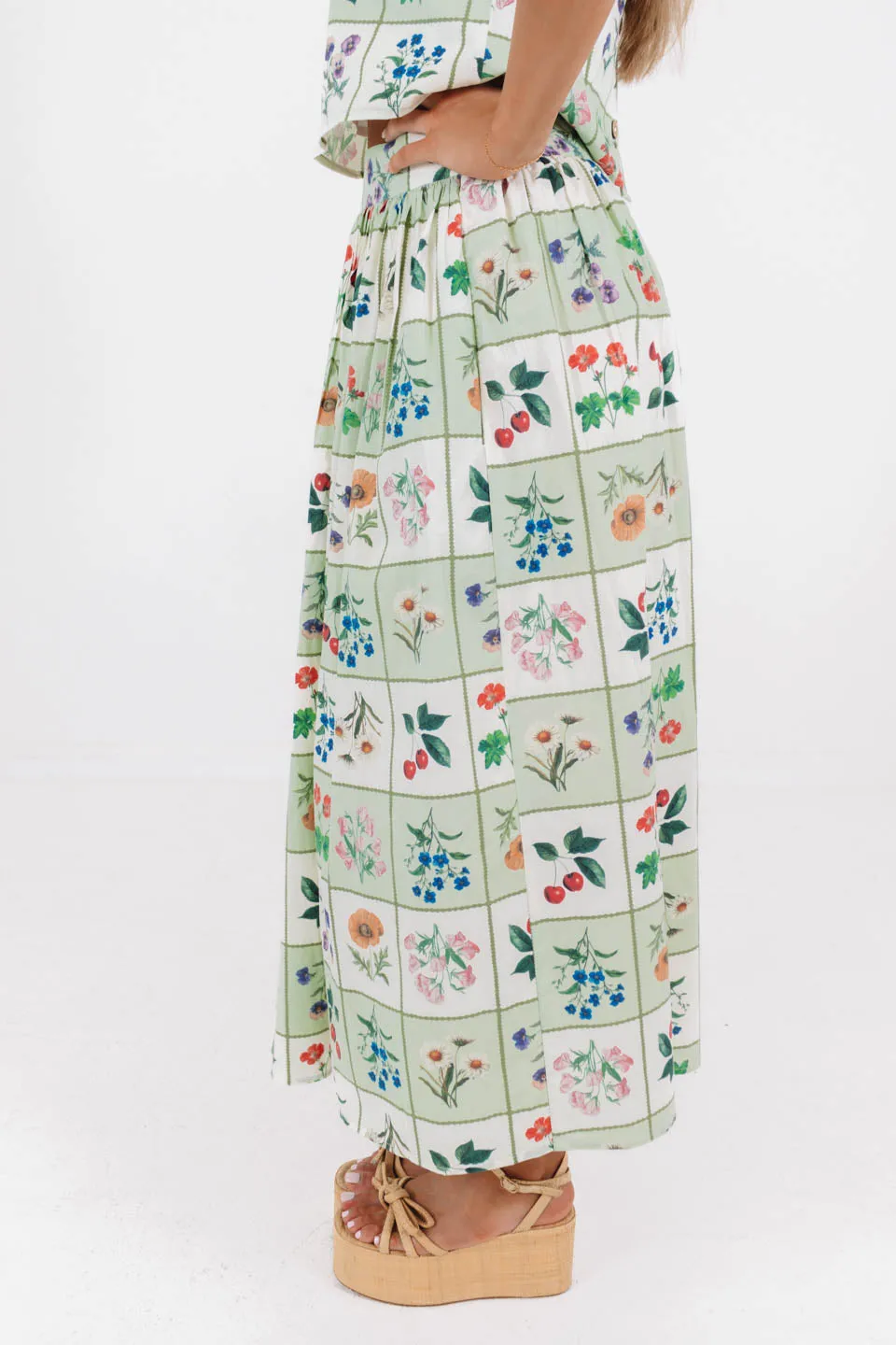 Fresh Pick Midi Skirt - Green sold by The Impeccable Pig product image thumbnail 4