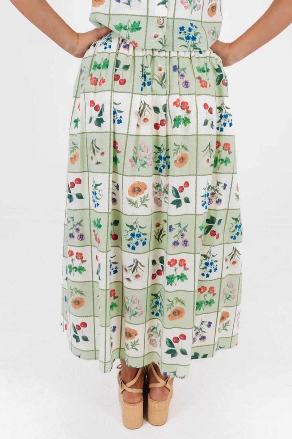 Fresh Pick Midi Skirt - Green sold by The Impeccable Pig product image thumbnail 5