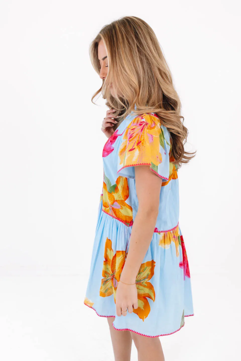 The Kiera V-Neck Dress - Blue sold by The Impeccable Pig product image thumbnail 5