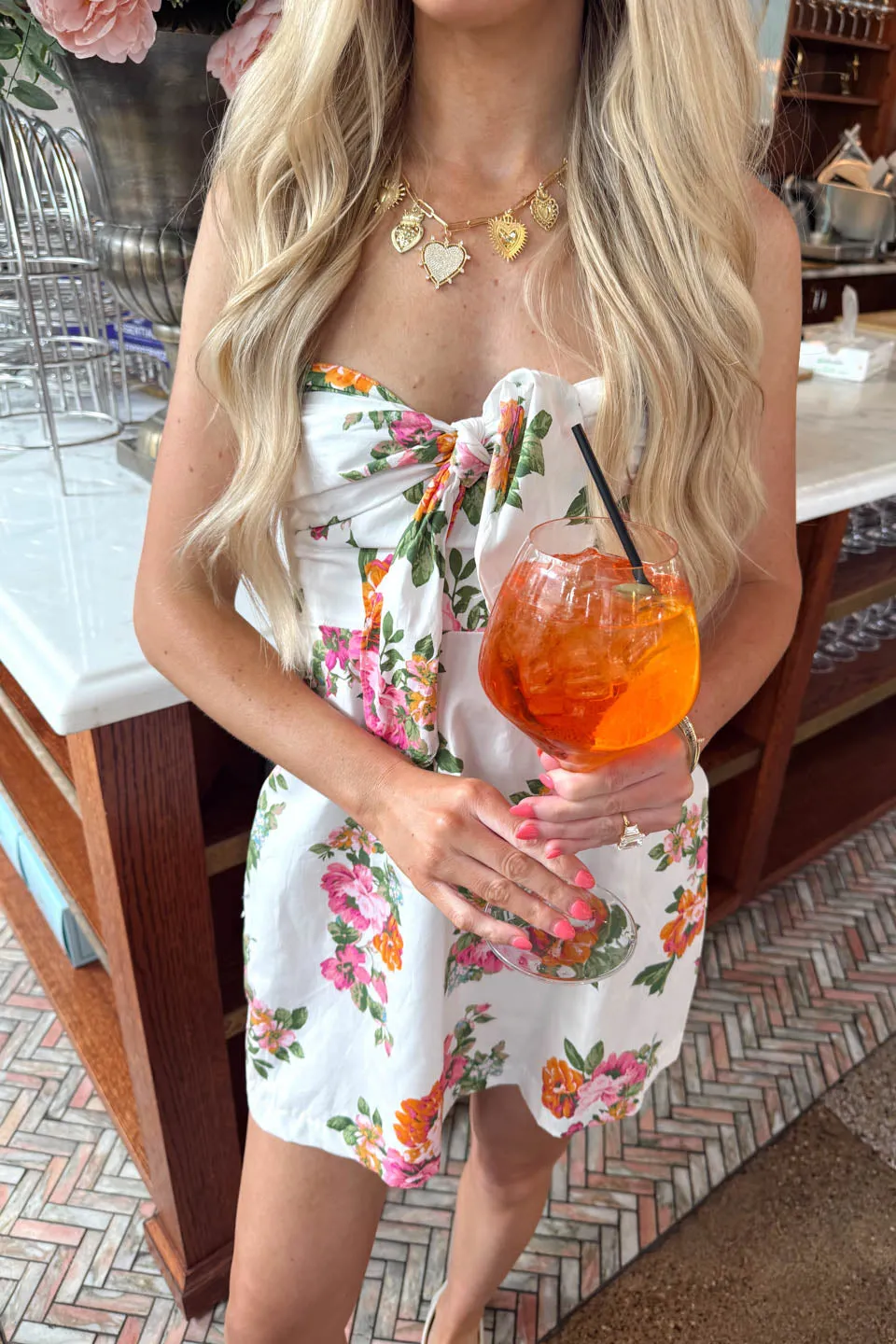 Summer Bouquet Dress - White sold by The Impeccable Pig product image thumbnail 2