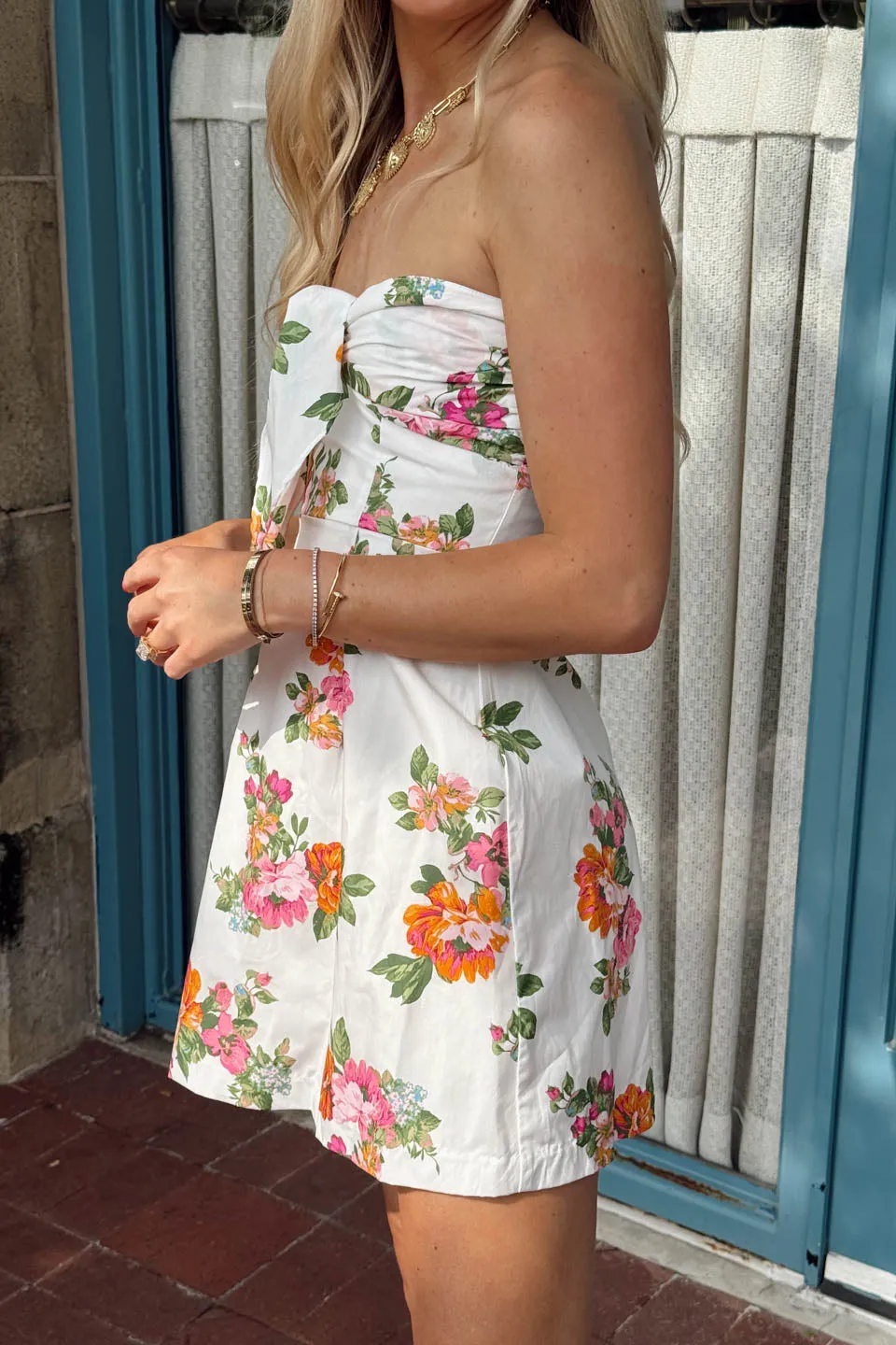 Summer Bouquet Dress - White sold by The Impeccable Pig product image thumbnail 5
