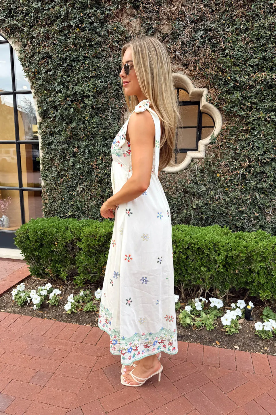 Paint By Numbers Midi Dress - Ivory sold by The Impeccable Pig product image thumbnail 4