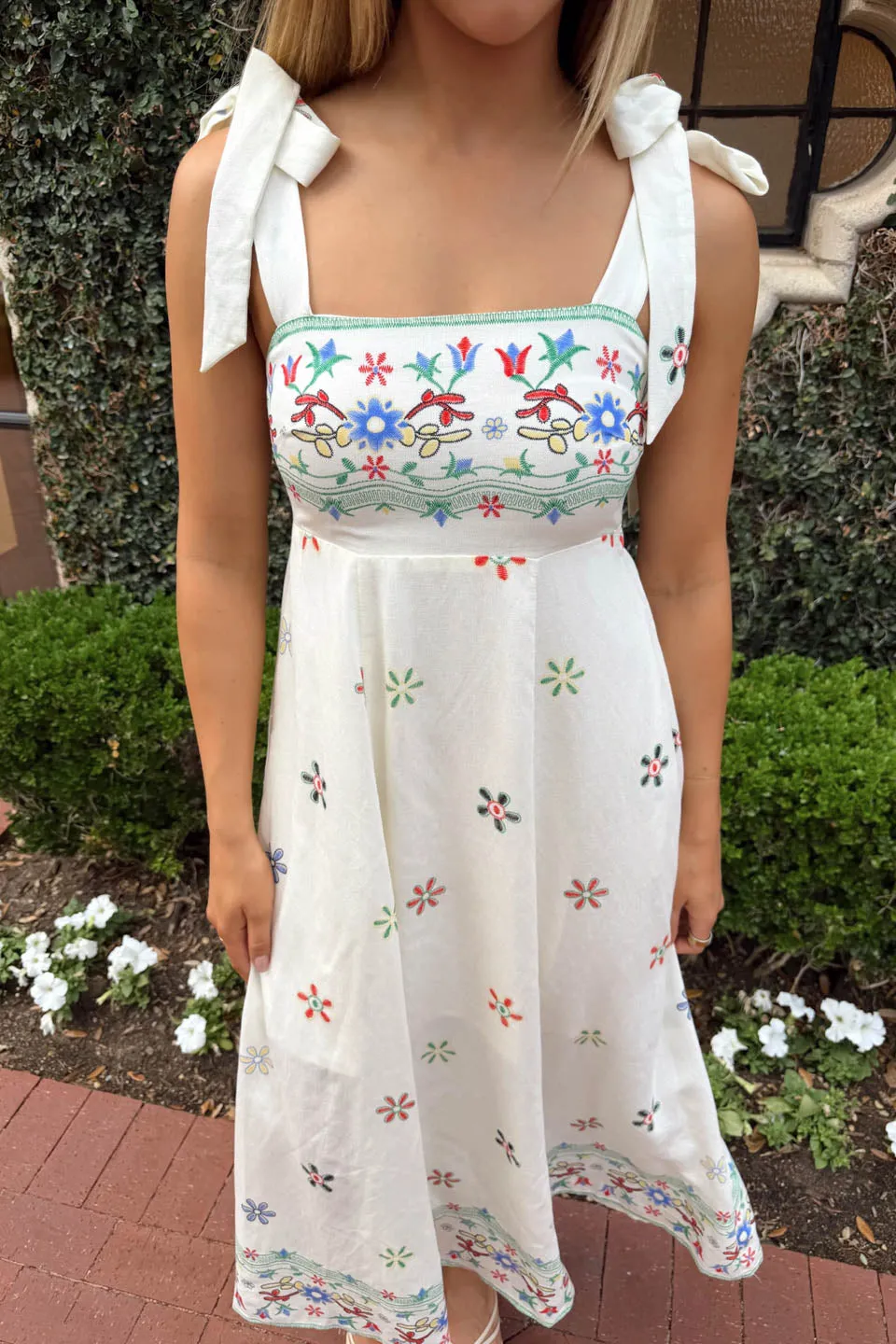 Paint By Numbers Midi Dress - Ivory sold by The Impeccable Pig product image thumbnail 3