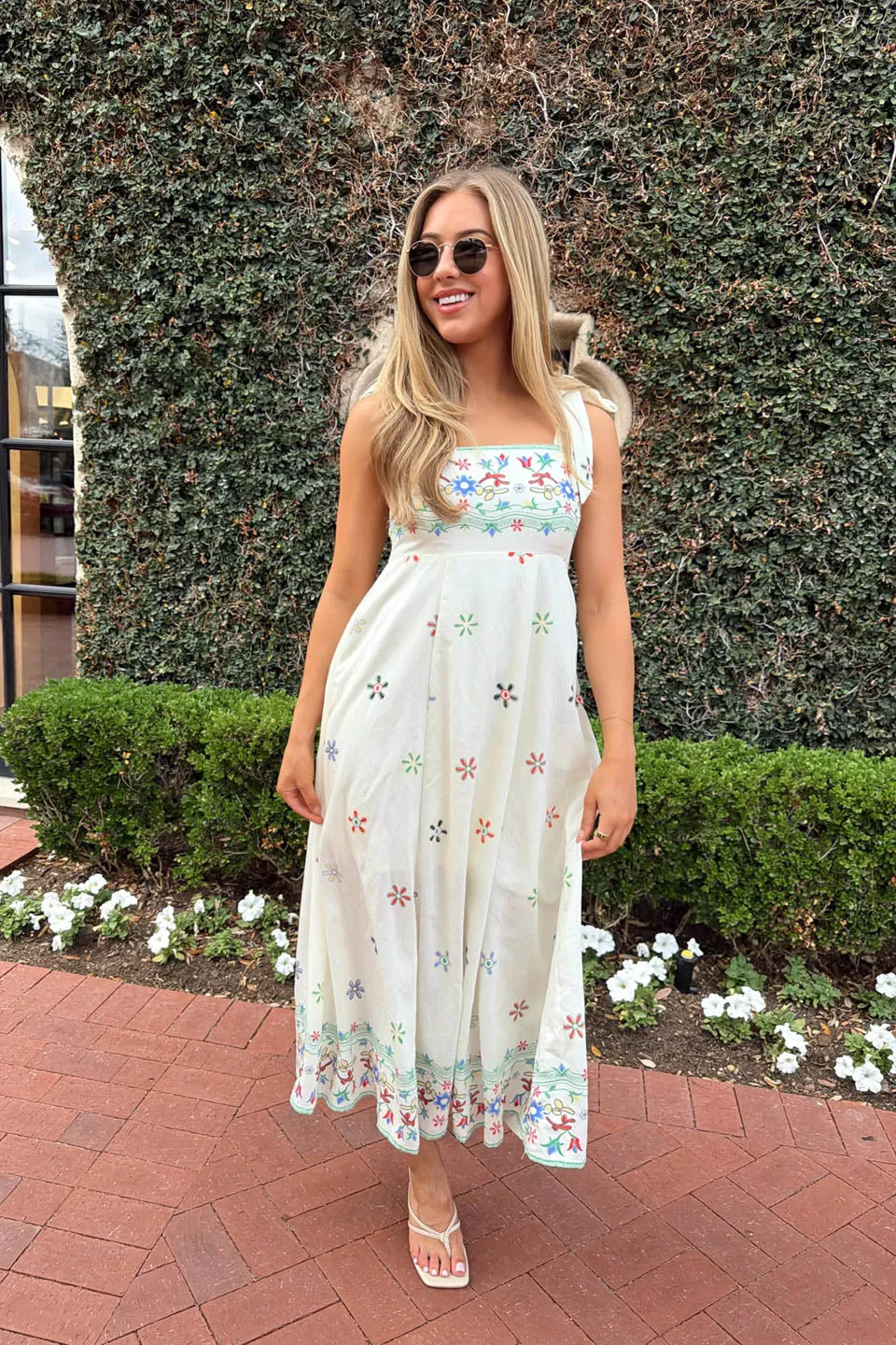 Paint By Numbers Midi Dress - Ivory sold by The Impeccable Pig product image thumbnail 2