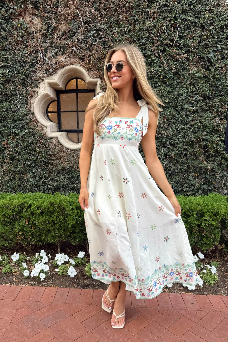 Paint By Numbers Midi Dress - Ivory sold by The Impeccable Pig