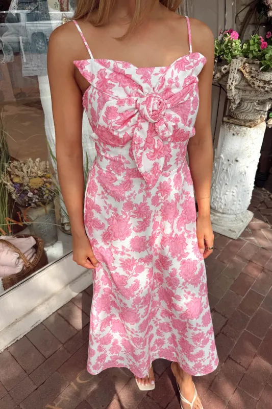 Sweet Stroll Midi Dress - Pink made by Strut & Bolt