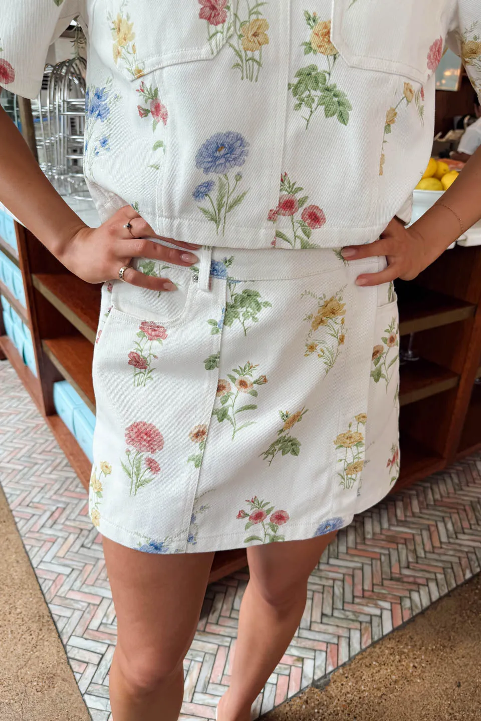 Flora Farms Skort - White sold by The Impeccable Pig product image thumbnail 3