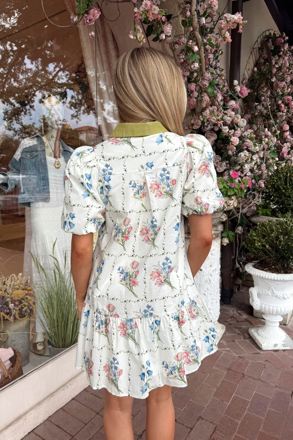 Flower Market Dress - Cream sold by The Impeccable Pig product image thumbnail 5