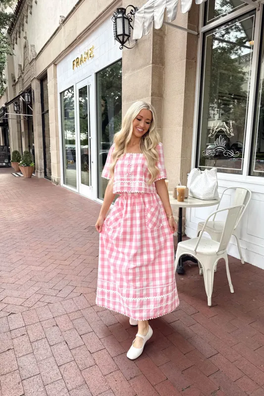 Easy Day Midi Skirt - Pink made by The Impeccable Pig