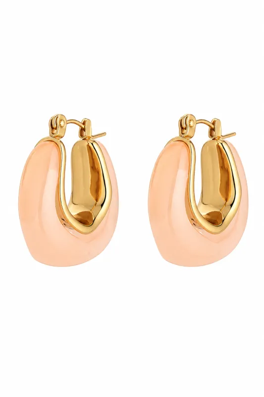 Peachy Keen Earrings - Dusty Pink made by The Impeccable Pig