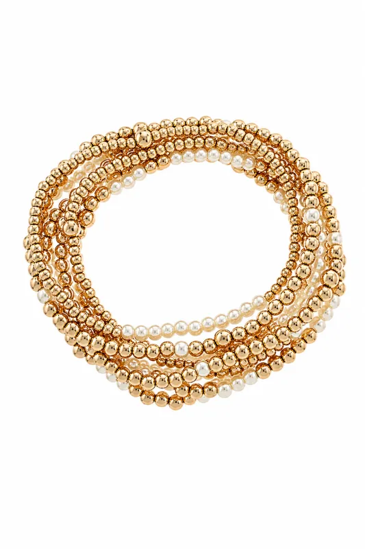 Good As Gold Bracelet Set - Gold made by The Impeccable Pig