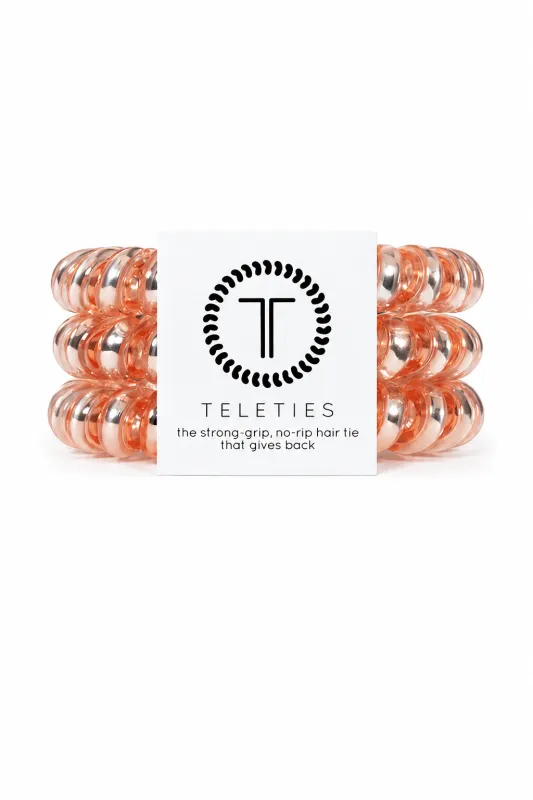 Teleties Large Hair Ties - Millennial Pink made by TELETIES
