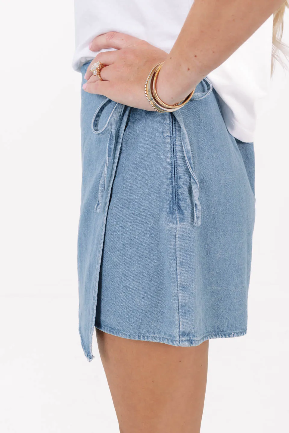 Wrap It Up Skort - Denim sold by The Impeccable Pig product image thumbnail 3