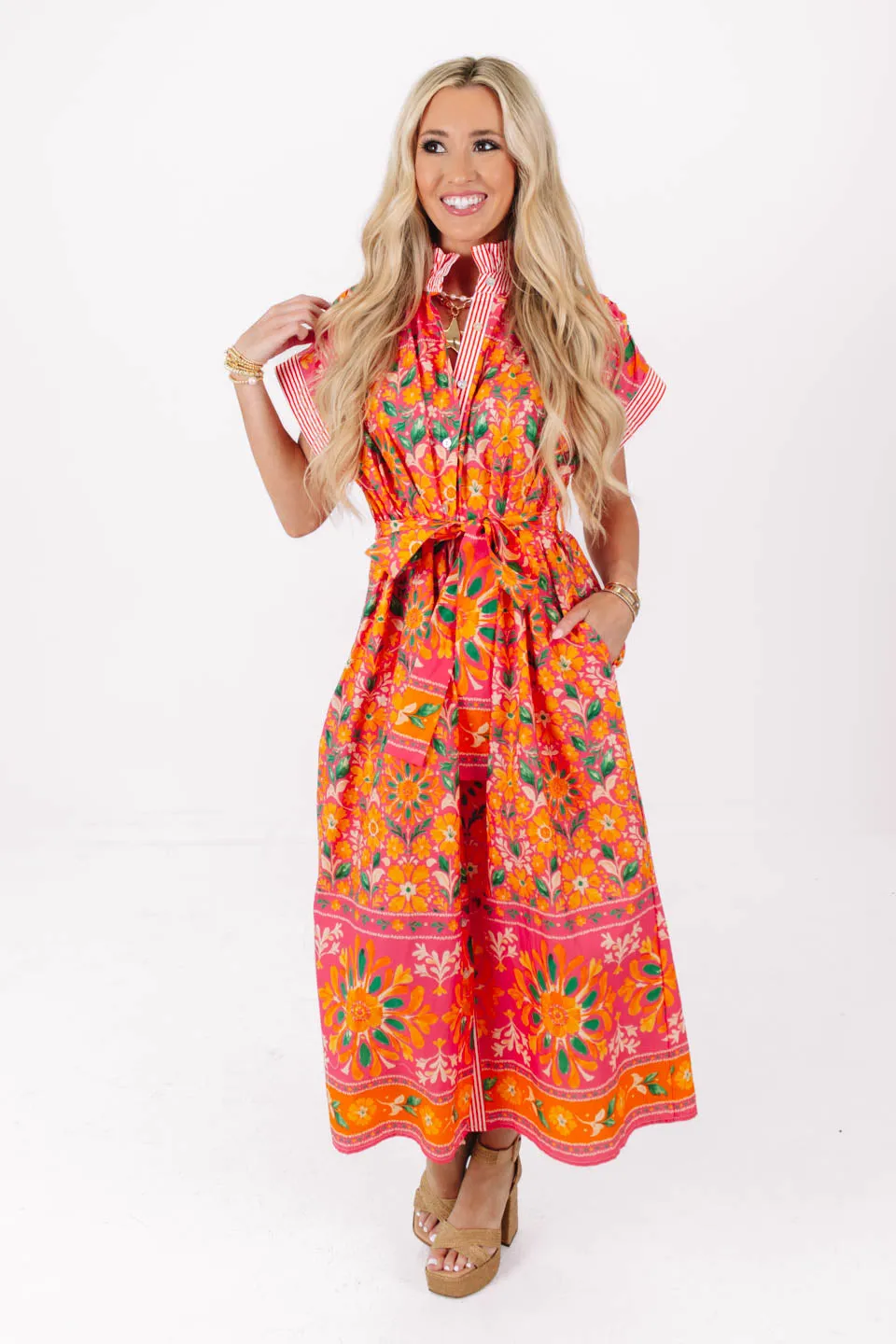 The Golden Hour Midi Dress - Pink sold by The Impeccable Pig product image thumbnail 3