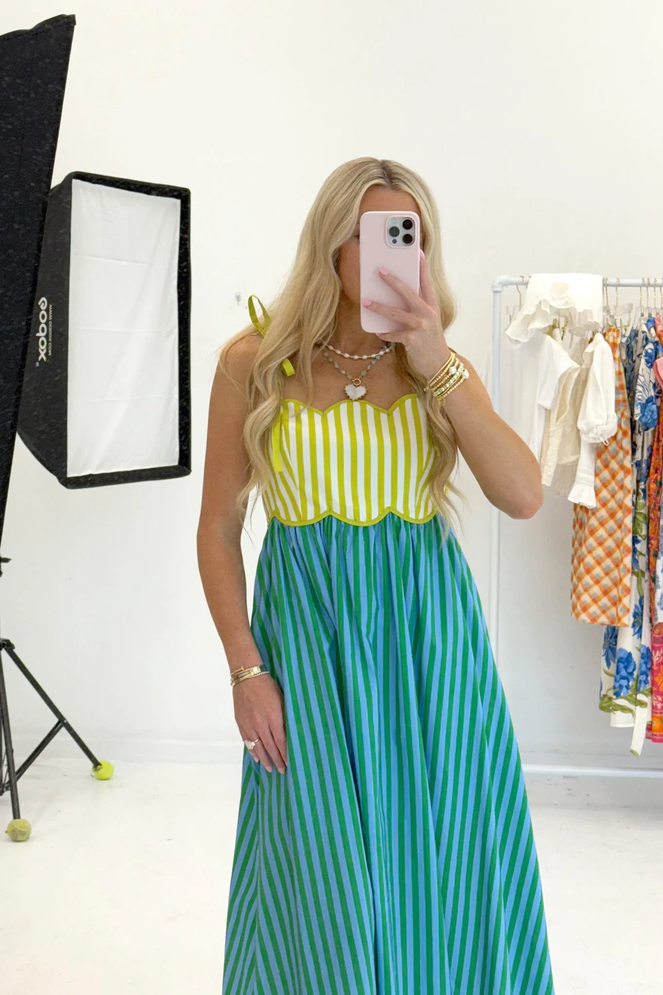 She’s A Bright Babe Midi Dress - Green sold by The Impeccable Pig product image thumbnail 5
