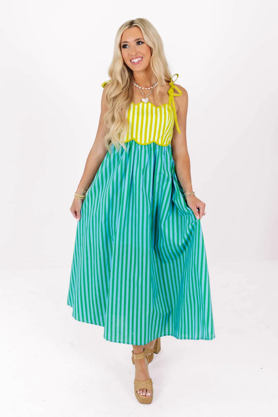 She’s A Bright Babe Midi Dress - Green sold by The Impeccable Pig
