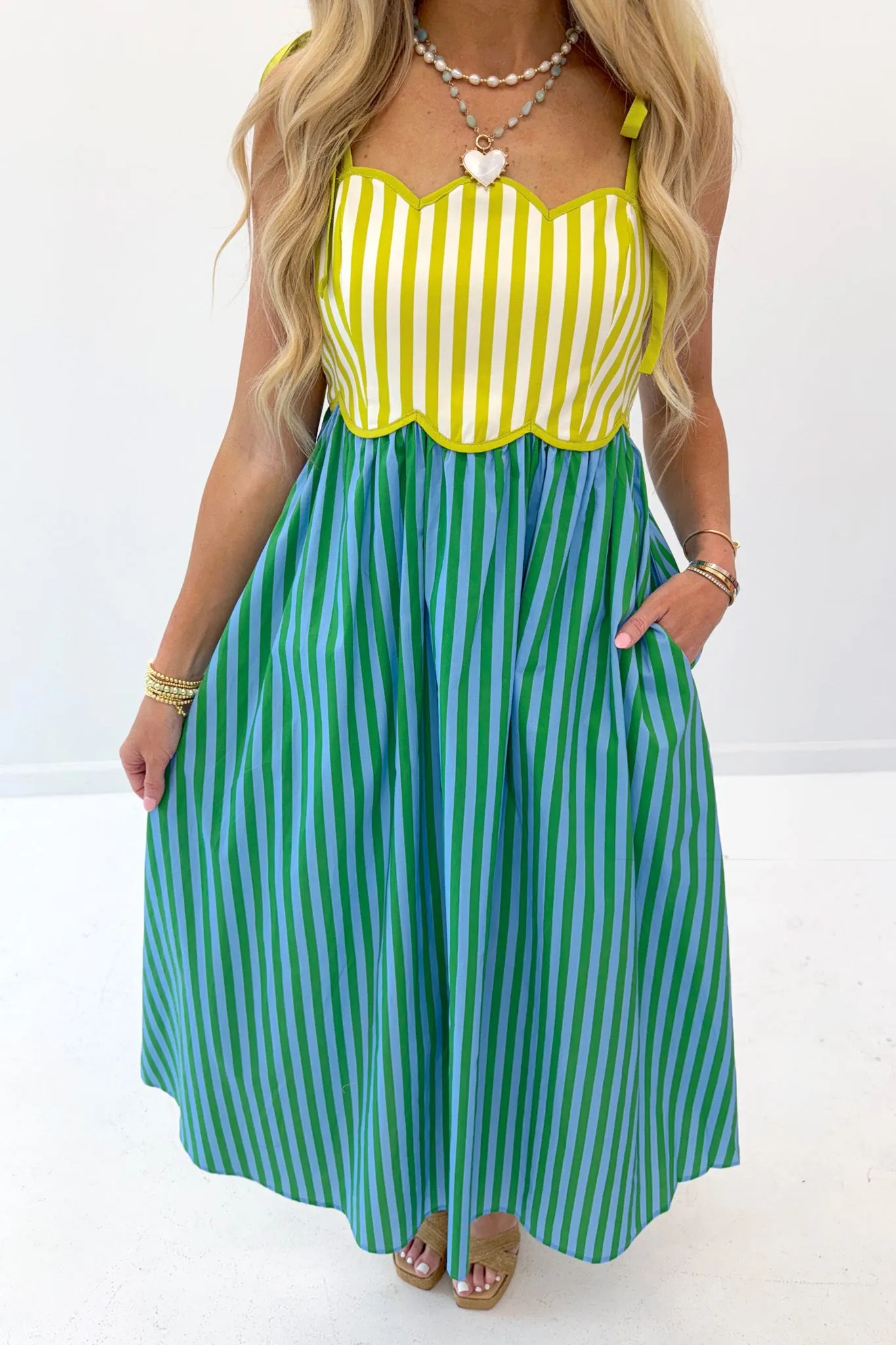 She’s A Bright Babe Midi Dress - Green sold by The Impeccable Pig product image thumbnail 2