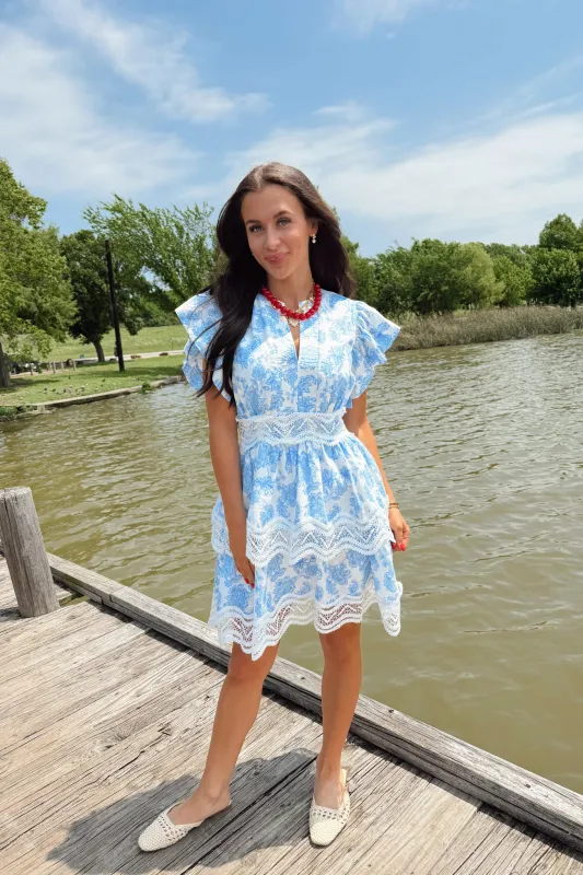 With The Tide Dress - Blue made by Strut & Bolt