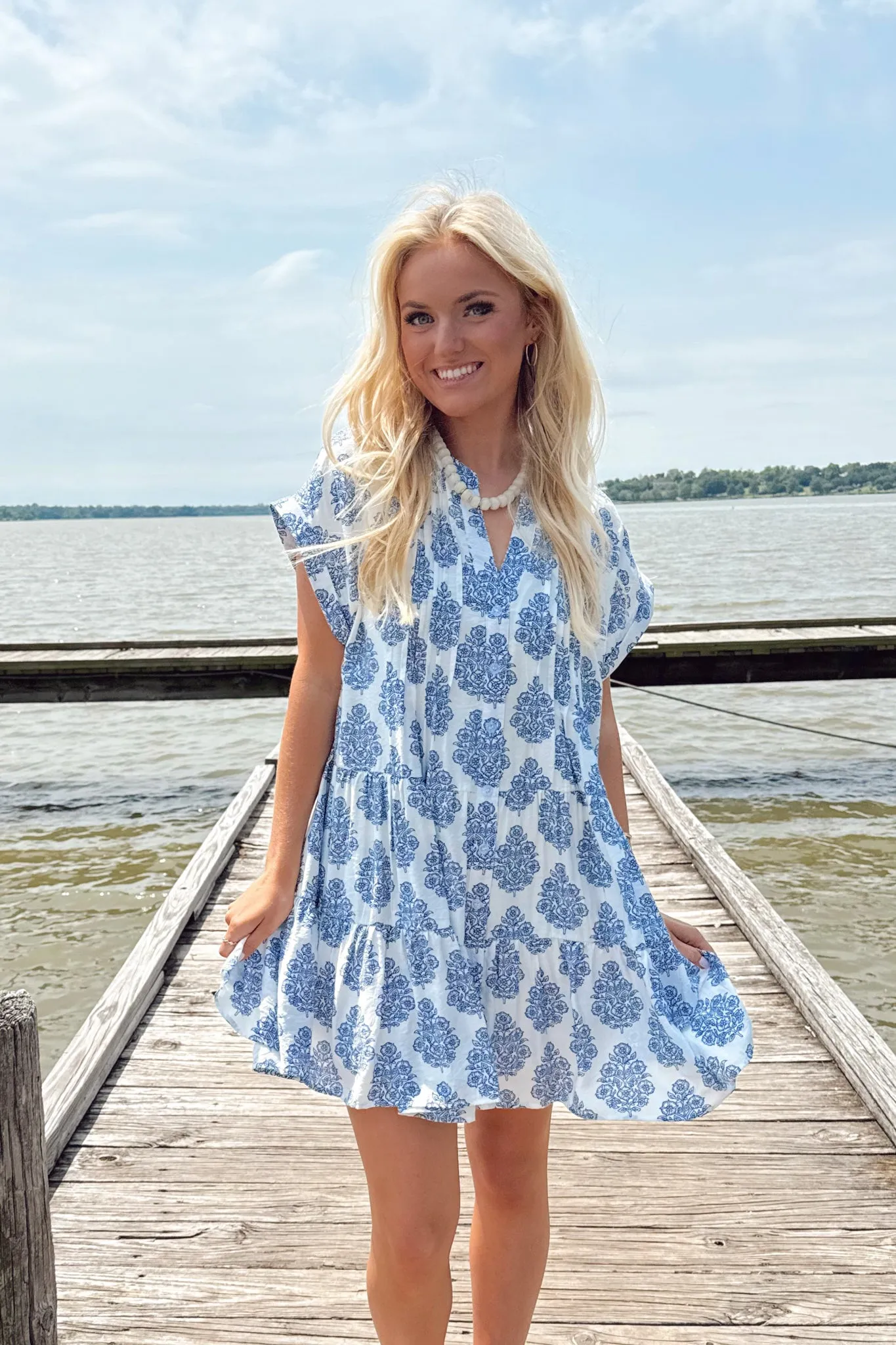 Go And Getaway Dress - Blue sold by The Impeccable Pig