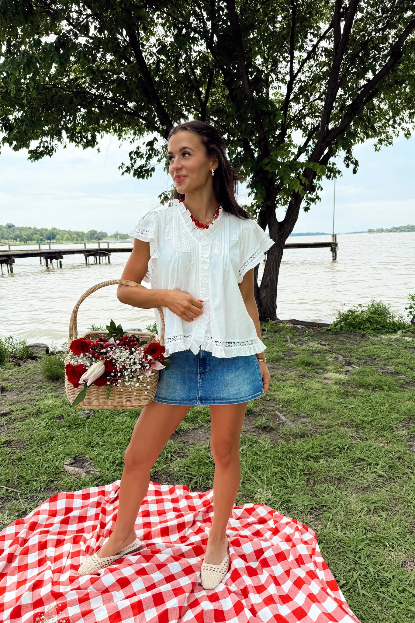 Lace And Light Top - White sold by The Impeccable Pig product image thumbnail 2