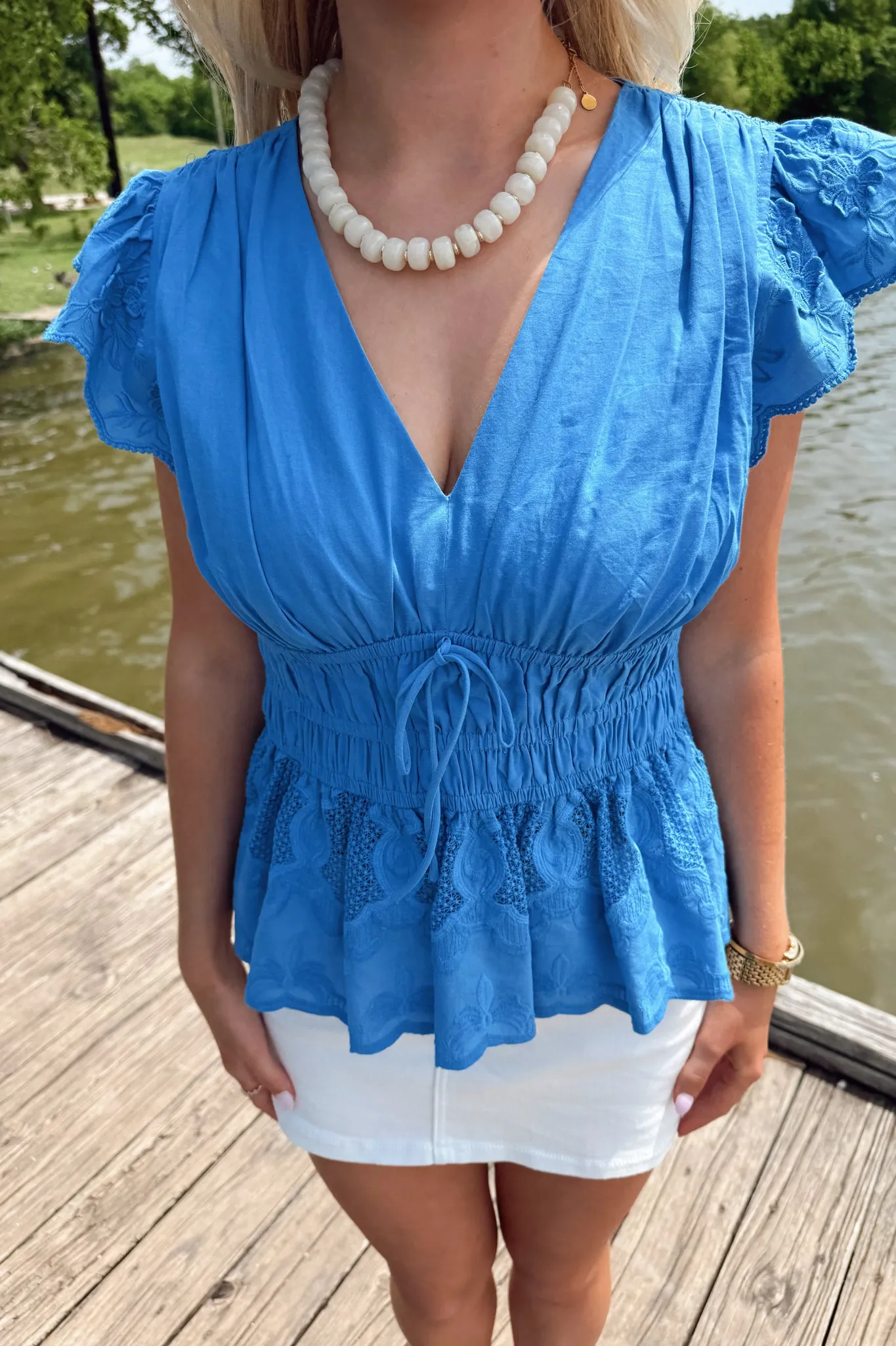 Clean Slate Top - Faded Blue sold by The Impeccable Pig product image thumbnail 4