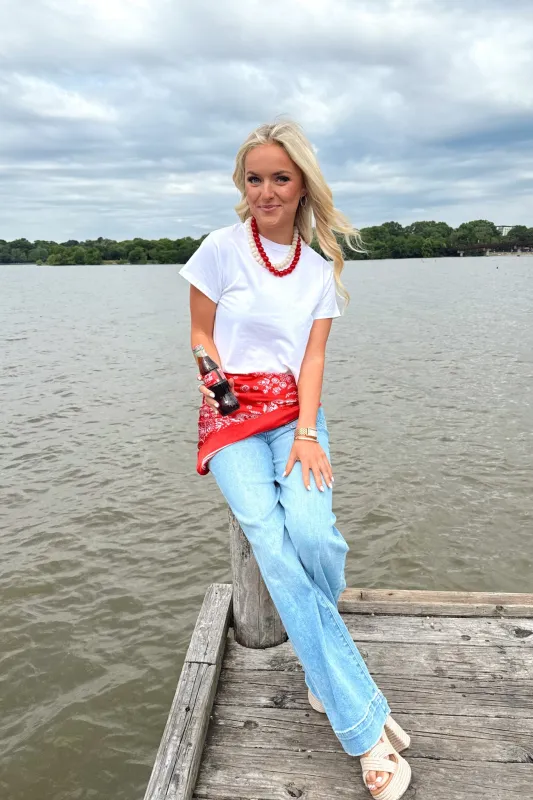 Easy Street Wide Leg Jeans - Light Wash made by Flying Monkey