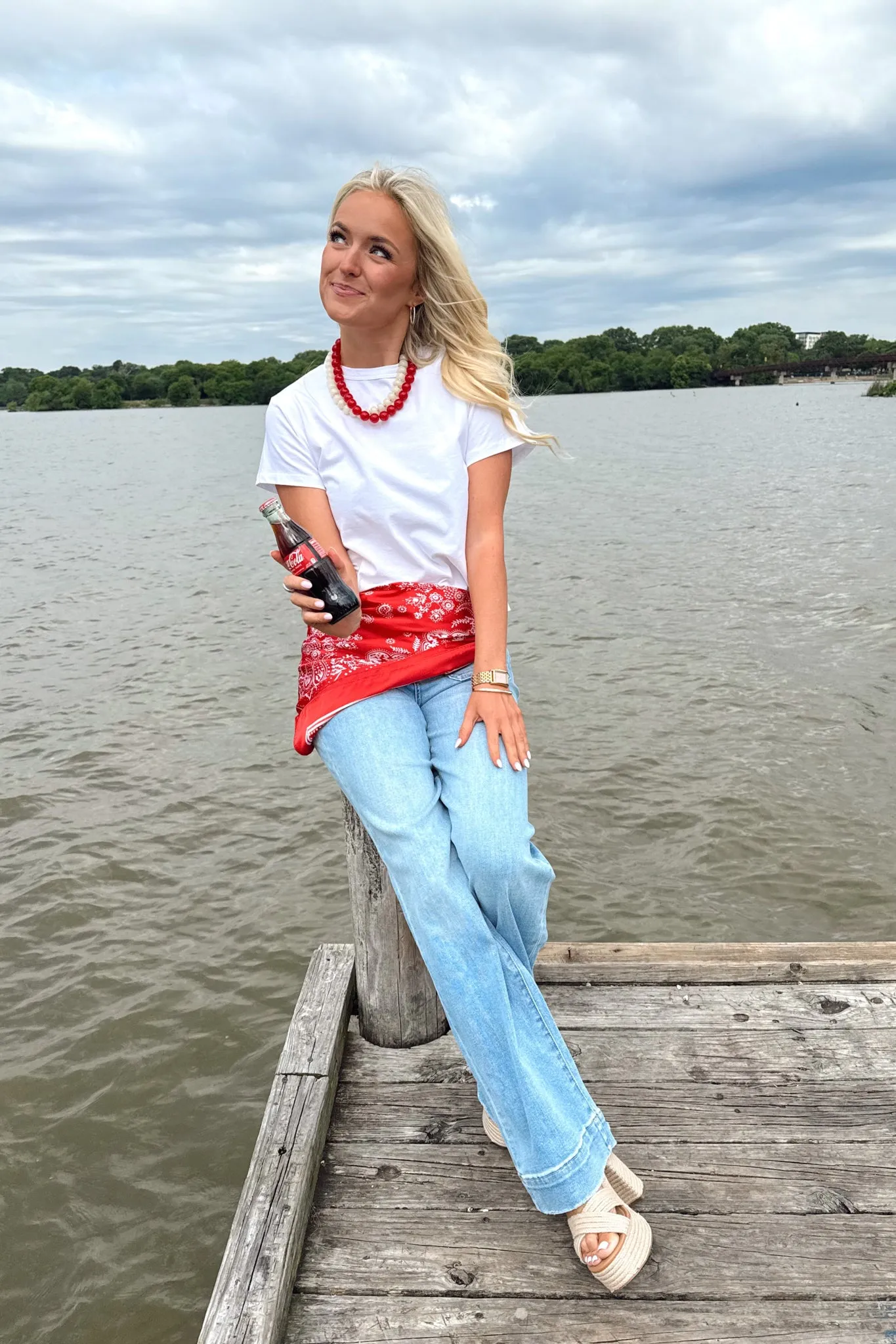 Easy Street Wide Leg Jeans - Light Wash sold by The Impeccable Pig product image thumbnail 3