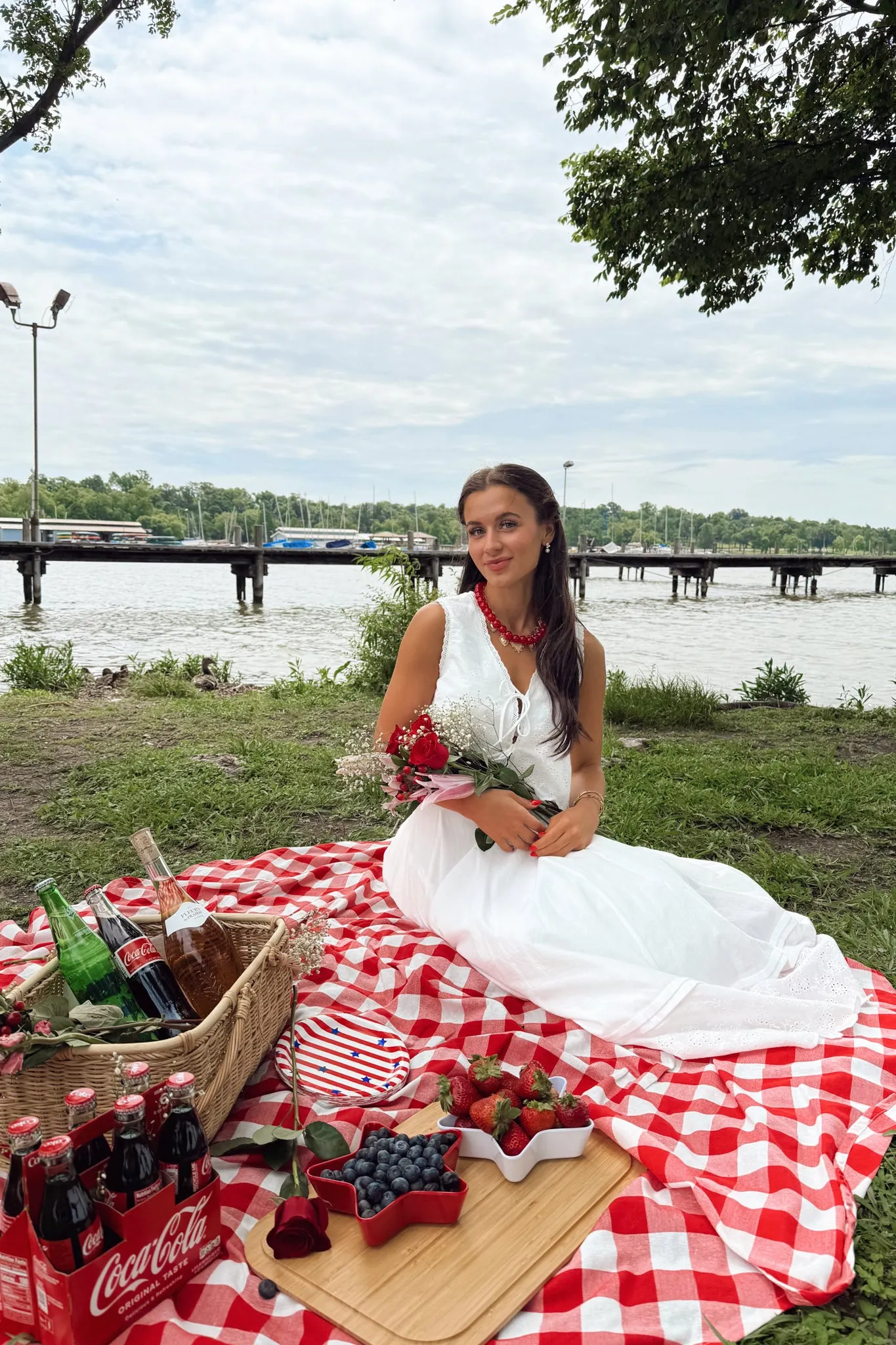Making Memories Midi Skirt - White sold by The Impeccable Pig product image thumbnail 3