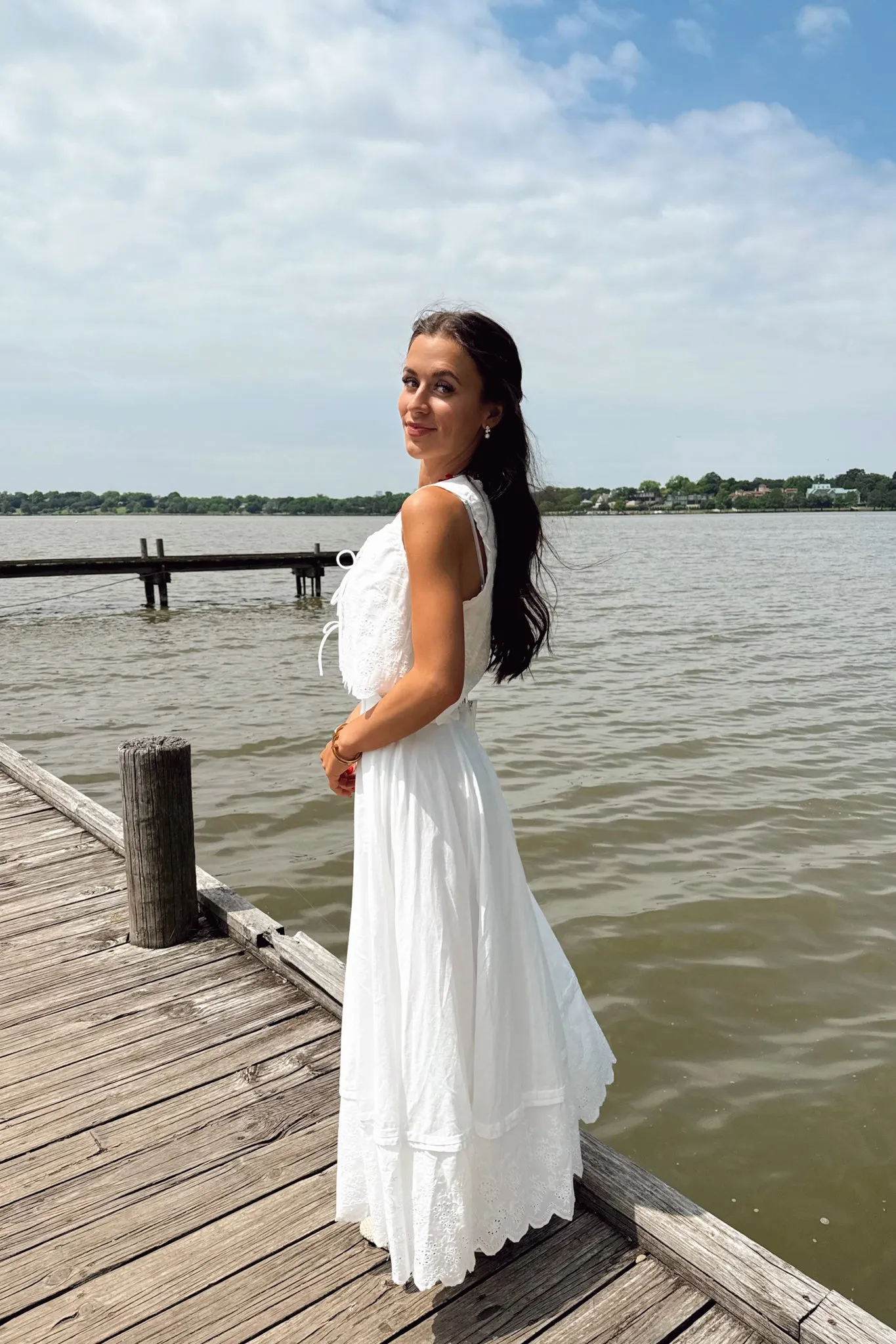 Making Memories Midi Skirt - White sold by The Impeccable Pig product image thumbnail 4