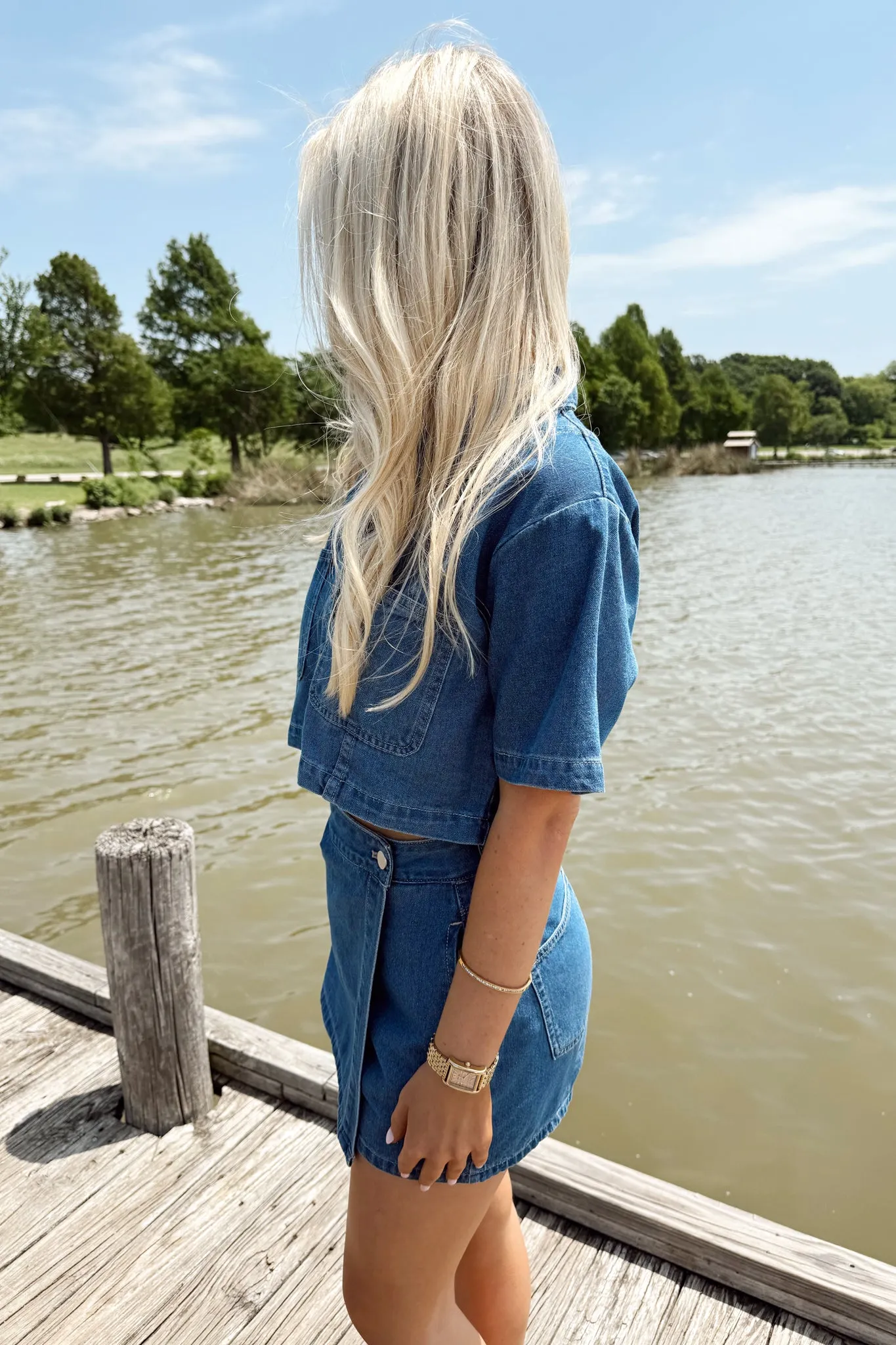 Nashville Nights Top - Denim sold by The Impeccable Pig product image thumbnail 4