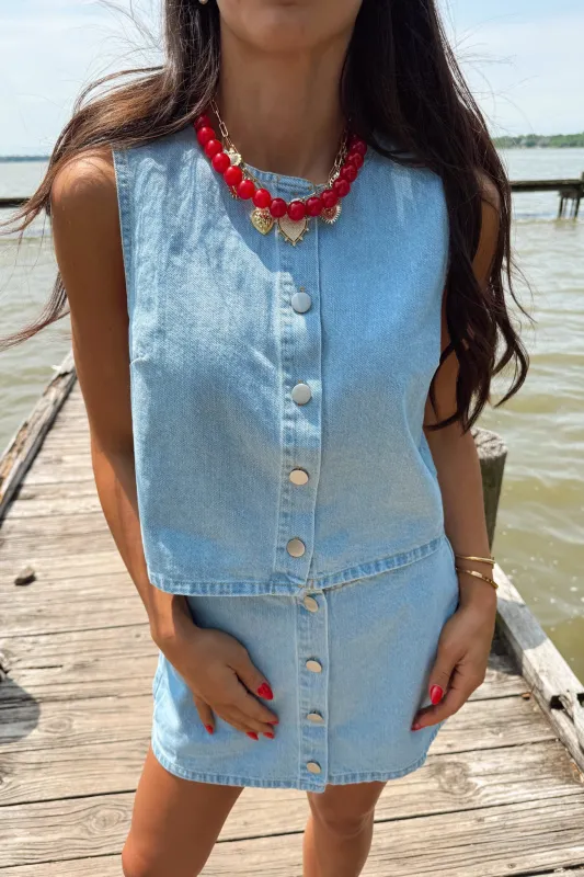 Cool Down Top - Denim made by Le Lis