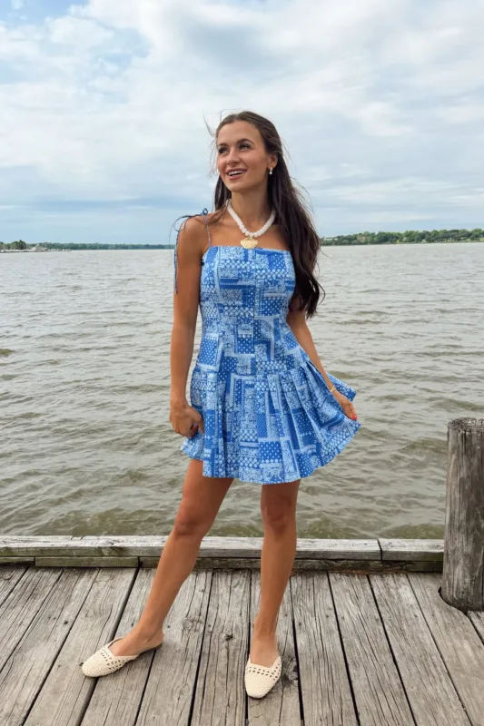 Liberty Belle Dress - Blue made by MABLE