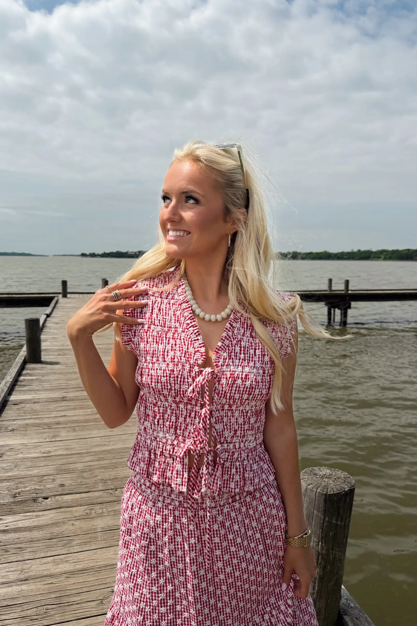 The Kendall Tie Top - Red sold by The Impeccable Pig product image thumbnail 2