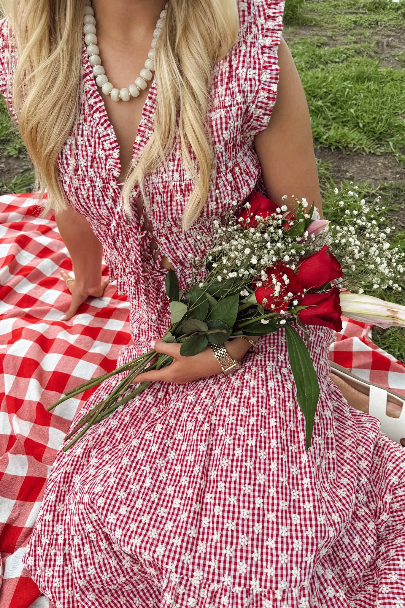 The Kendall Tie Top - Red sold by The Impeccable Pig
