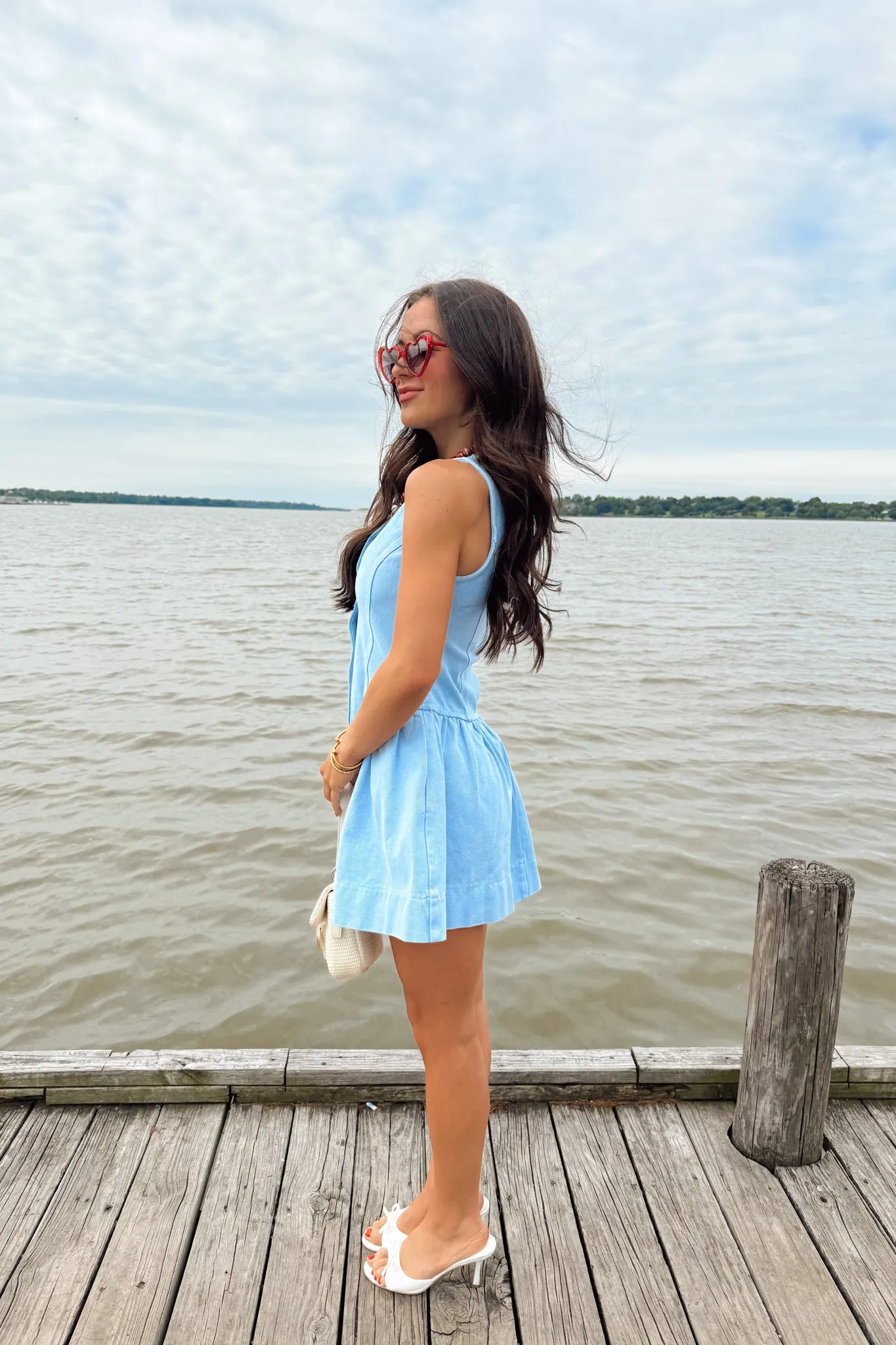 Weekend Walk Dress - Blue sold by The Impeccable Pig product image thumbnail 4