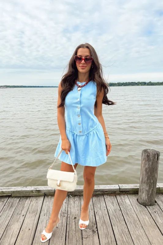 Weekend Walk Dress - Blue made by Olivaceous