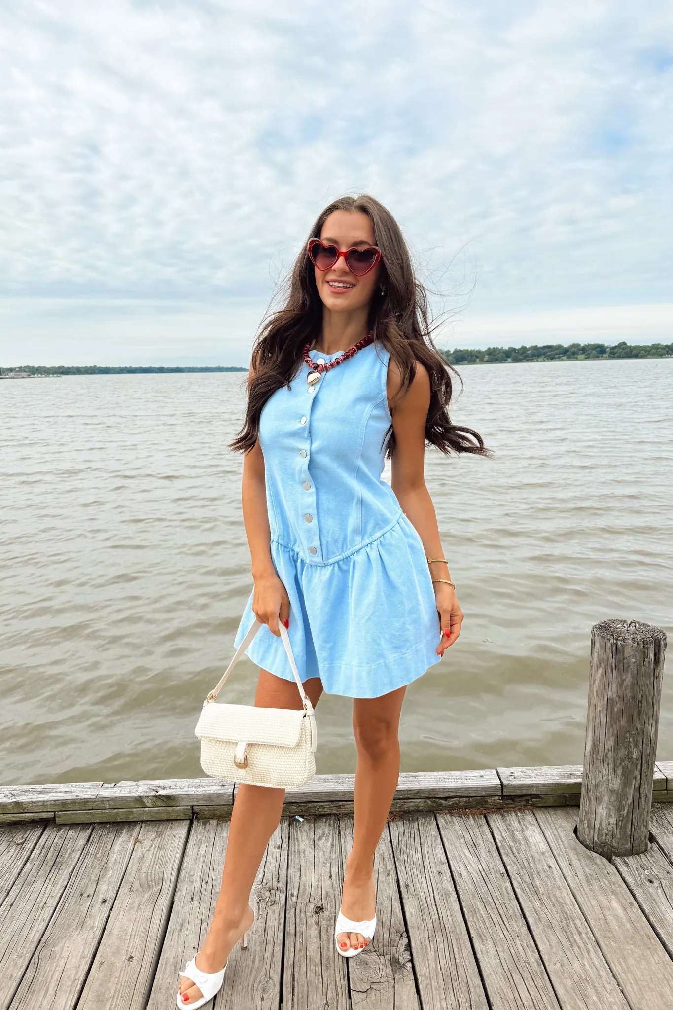 Weekend Walk Dress - Blue sold by The Impeccable Pig product image thumbnail 3