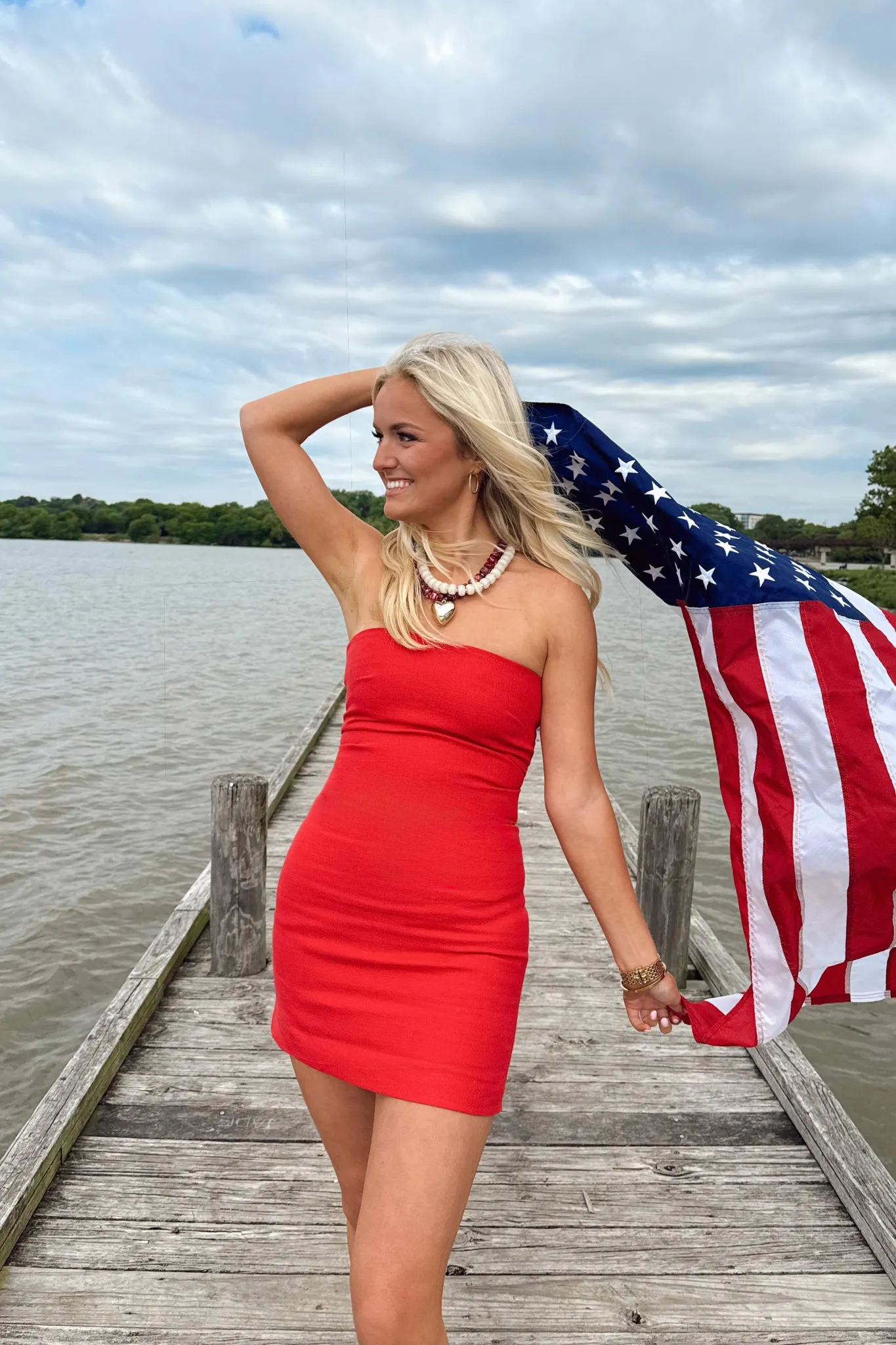 Pop Off Dress - Red sold by The Impeccable Pig product image thumbnail 4