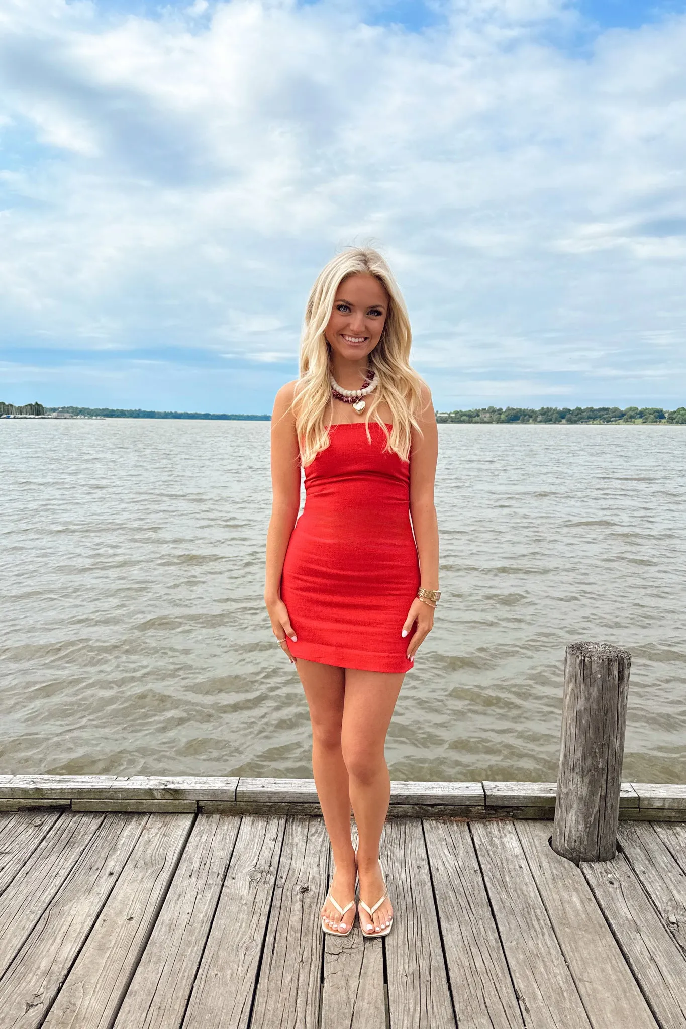Pop Off Dress - Red sold by The Impeccable Pig product image thumbnail 5