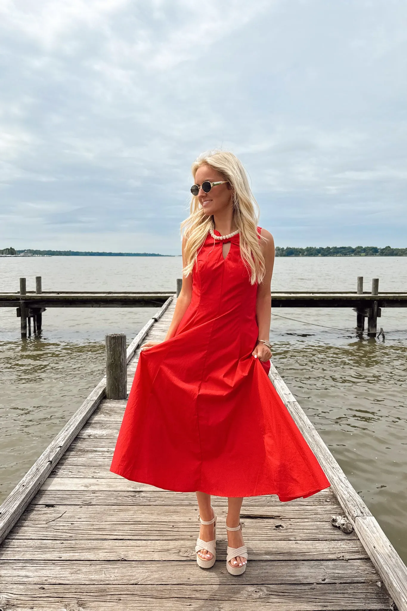 Heartbreaker Midi Dress - Red sold by The Impeccable Pig product image thumbnail 4