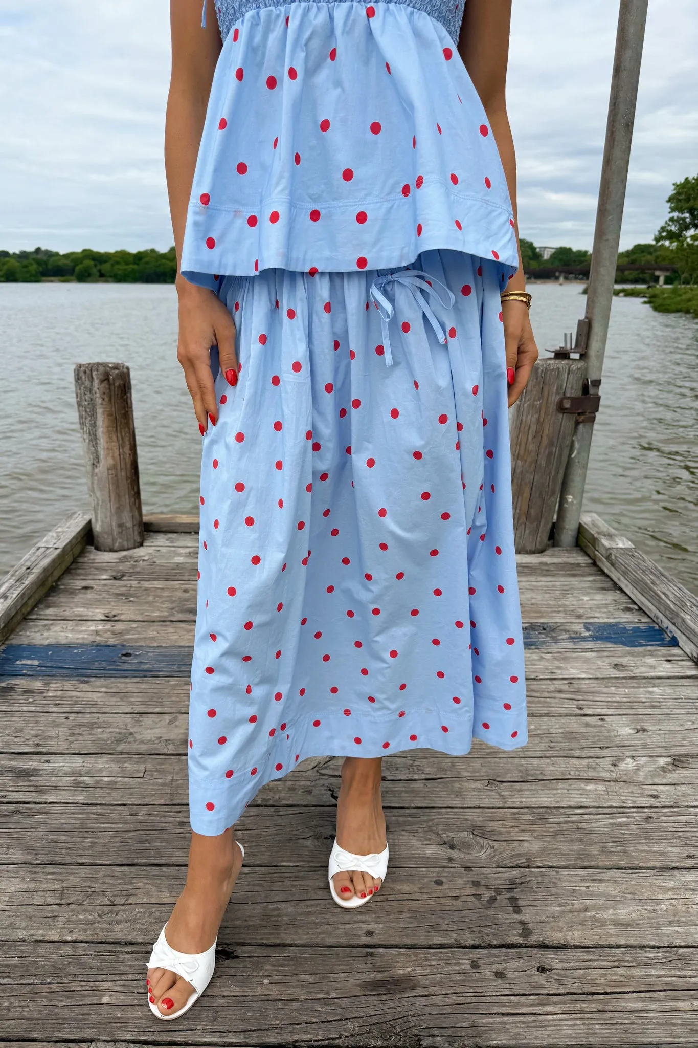 All American Girl Midi Skirt - Blue sold by The Impeccable Pig