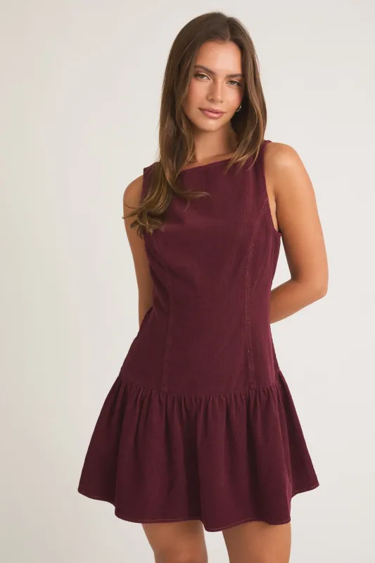 Flirt Alert Dress - Wine made by Le Lis
