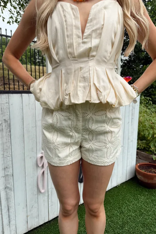 Sweet Cream Shorts - Cream made by Strut & Bolt