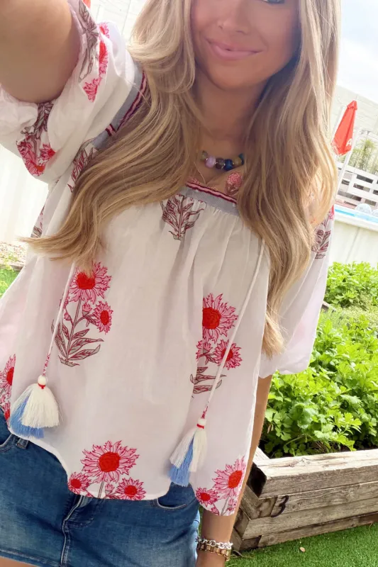 Wildflower Wander Top - Cream made by THML