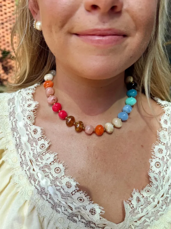 Good Vibes Necklace - Rainbow made by The Impeccable Pig