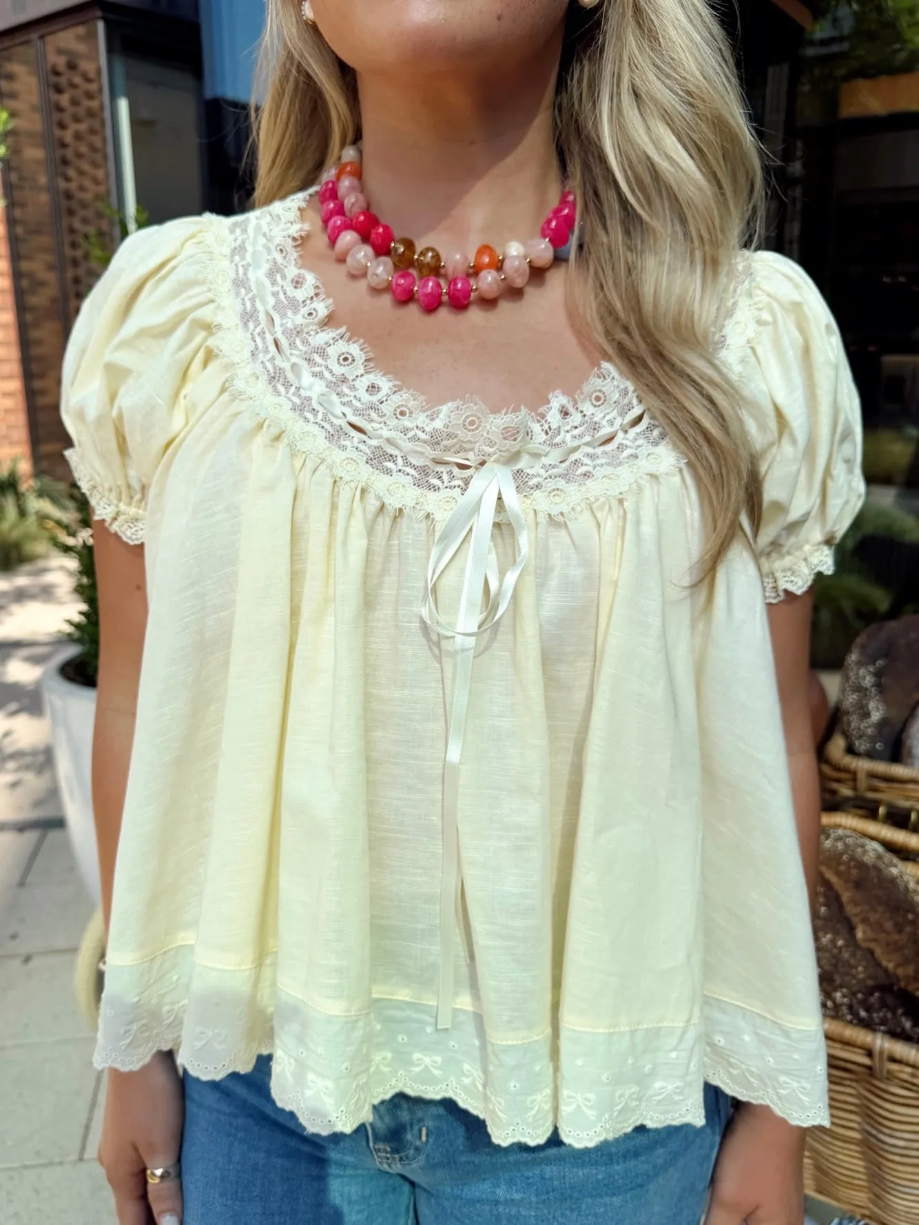 Southern Charm Top - Yellow sold by The Impeccable Pig