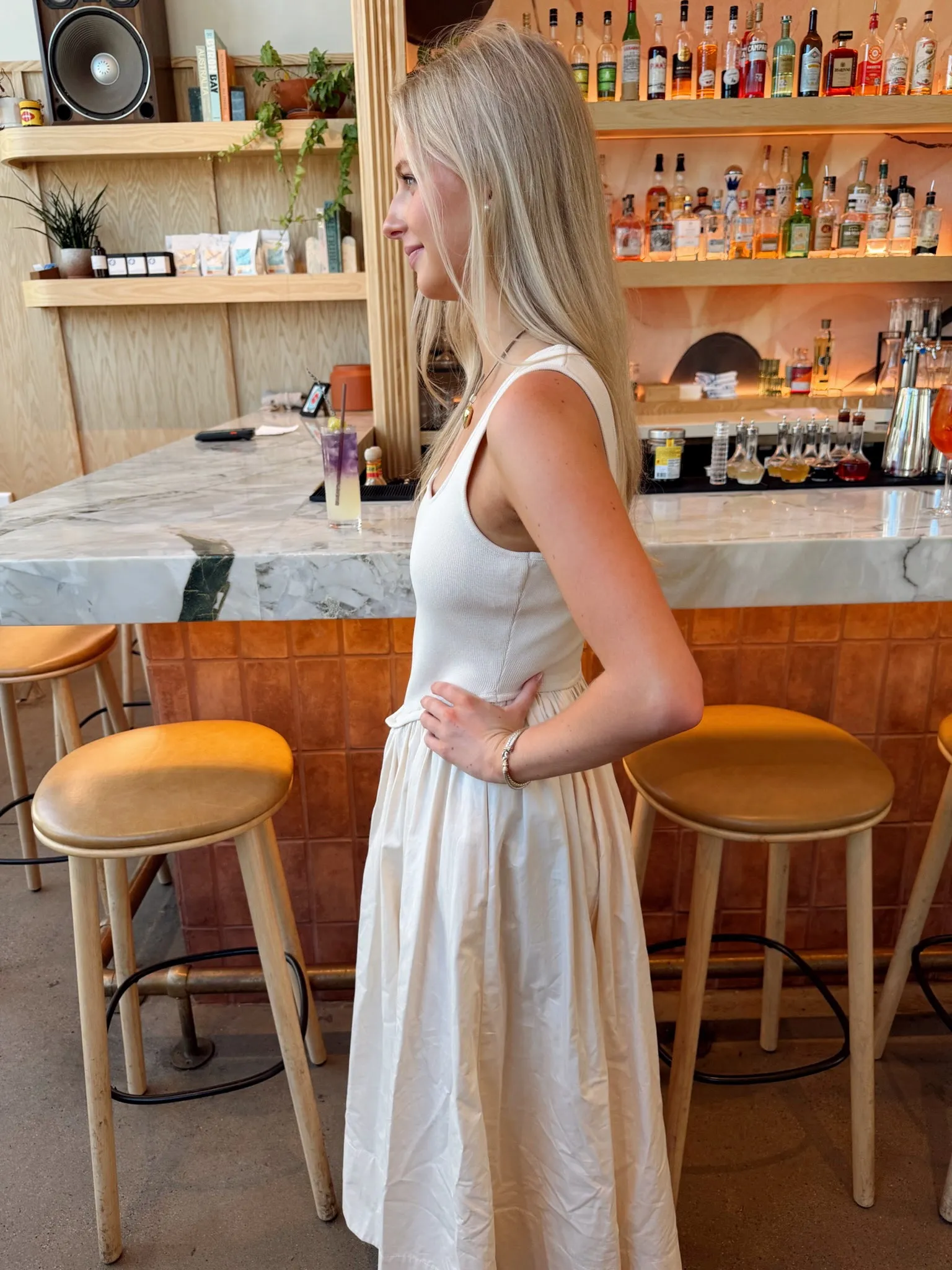 Grace And Charm Midi Dress - Natural sold by The Impeccable Pig product image thumbnail 5