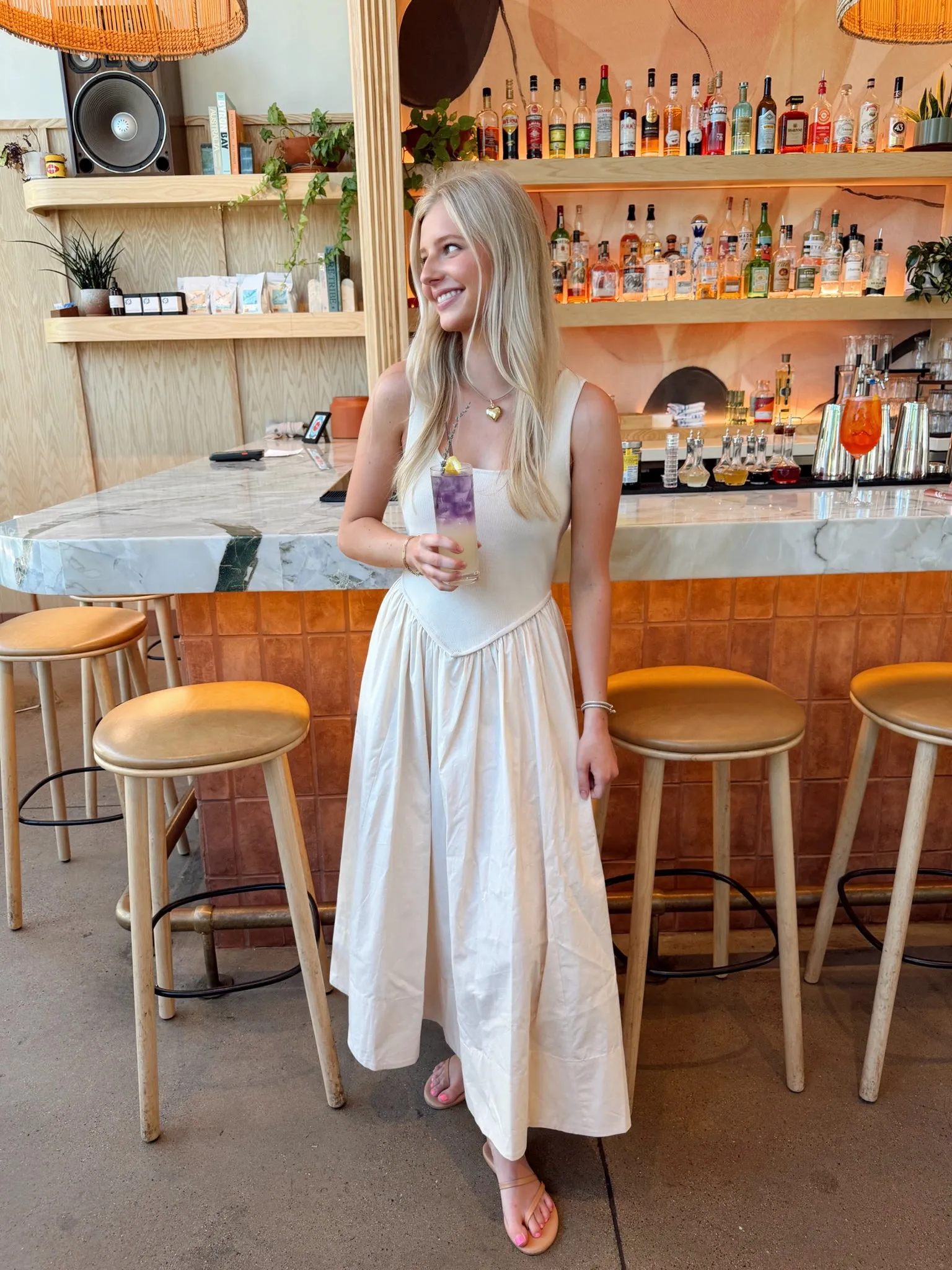 Grace And Charm Midi Dress - Natural sold by The Impeccable Pig product image thumbnail 2
